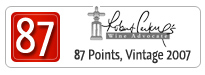87 Points (2007) – Robert Parker, the Wine Advocate